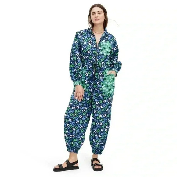 NWOT Women's Nylon Jazz Dot Green Sports
Jumpsuit - DVF for Target XS - Picture 1 of 9